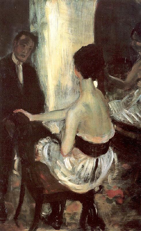 Glackens, William James Seated Actress with Mirror